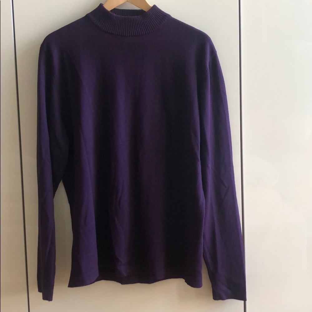 Purple Tall Neck Sweater